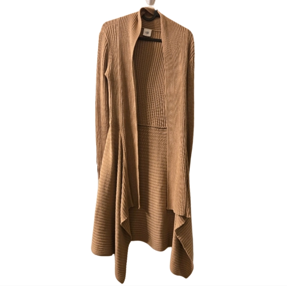 CABI 3164 Sweetheart Camel Duster Cardigan Sweater - Small